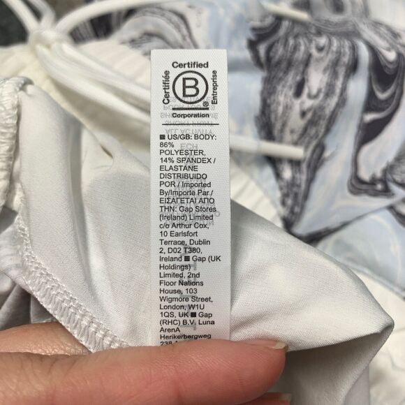 Athleta Shorts Womens XS Extra Small Blue Swirl Marble All Activity Drawstring - Picture 11 of 15